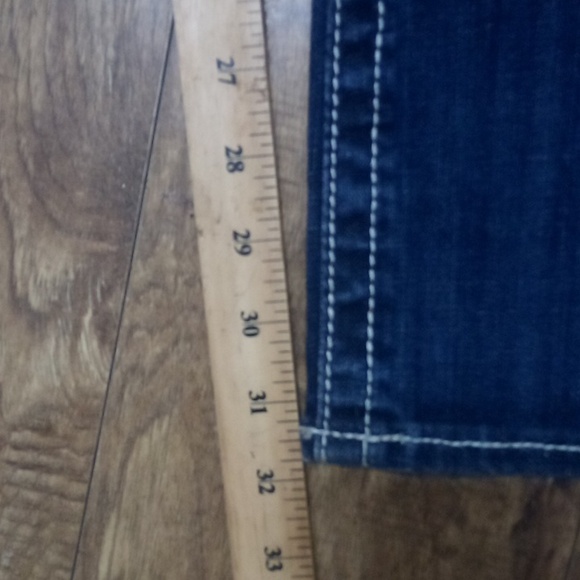 Rock Revival Women's 26 Bootcut Celine Bejeweled Faux Leather Flap Pockets NWOT - Picture 12 of 12